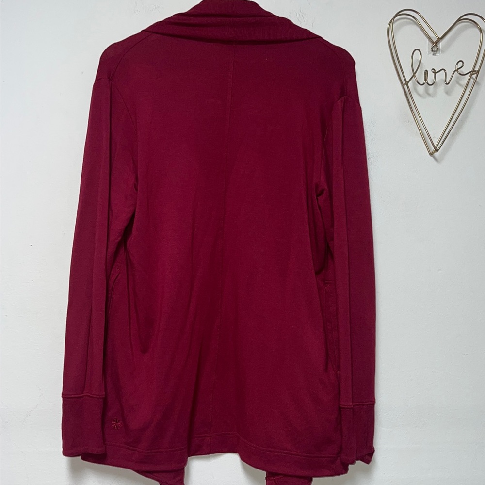 Athleta Pranayama Coffeeberry Modal Wrap Cardigan Size XSmall - Picture 4 of 9